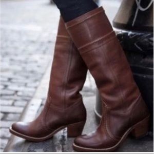 Frye Size 9.5 Jane Tall Dark Brown Chestnut Riding Boots